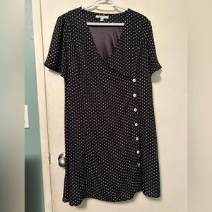 Spencer + Shaw Star Print Wrap Dress XL Celestial Minimalist